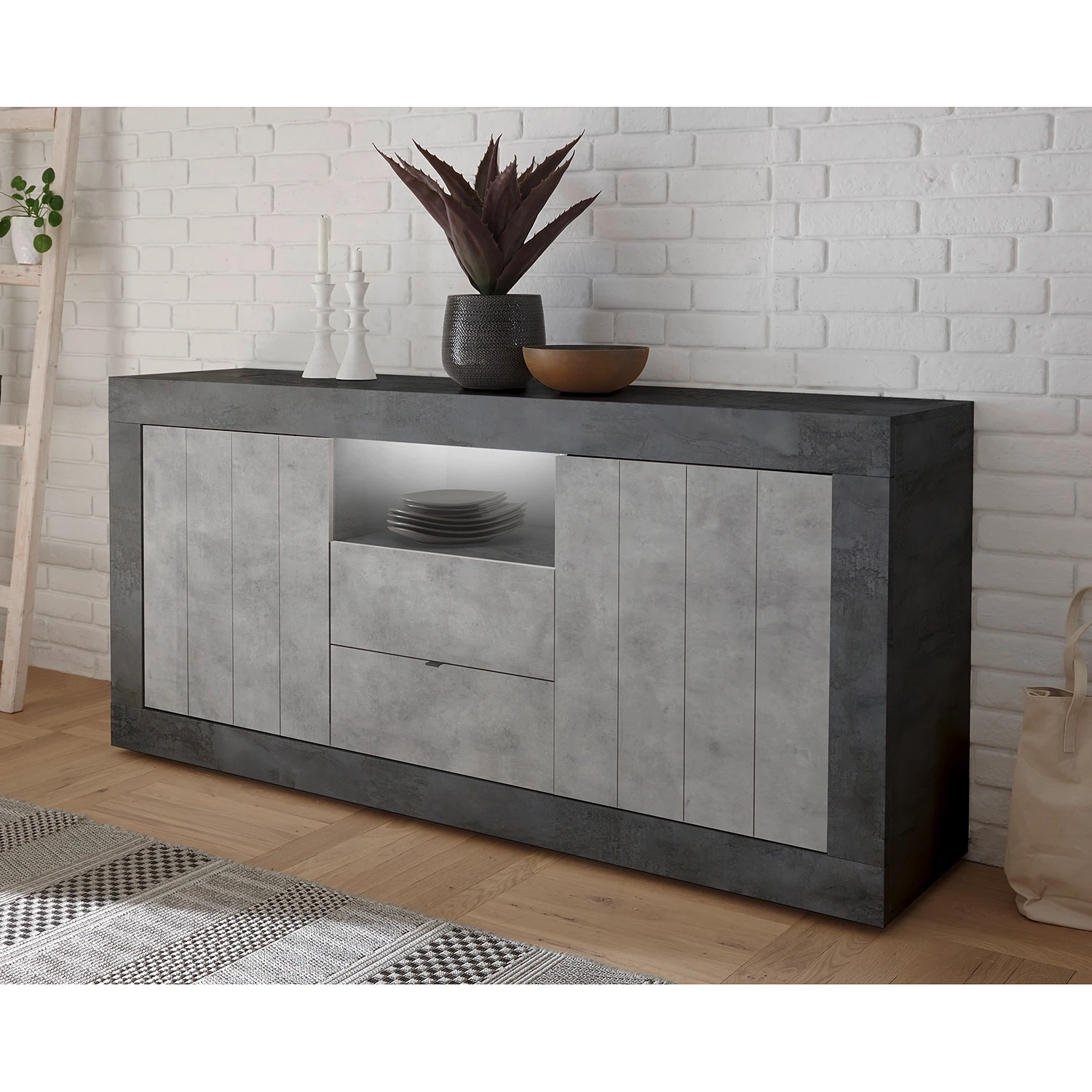 LC Spa Sideboard Urbino I - Hellgrau / Dunkelgrau 7 LC Spa Sideboard Urbino I - Hellgrau / Dunkelgrau – Bild 7
