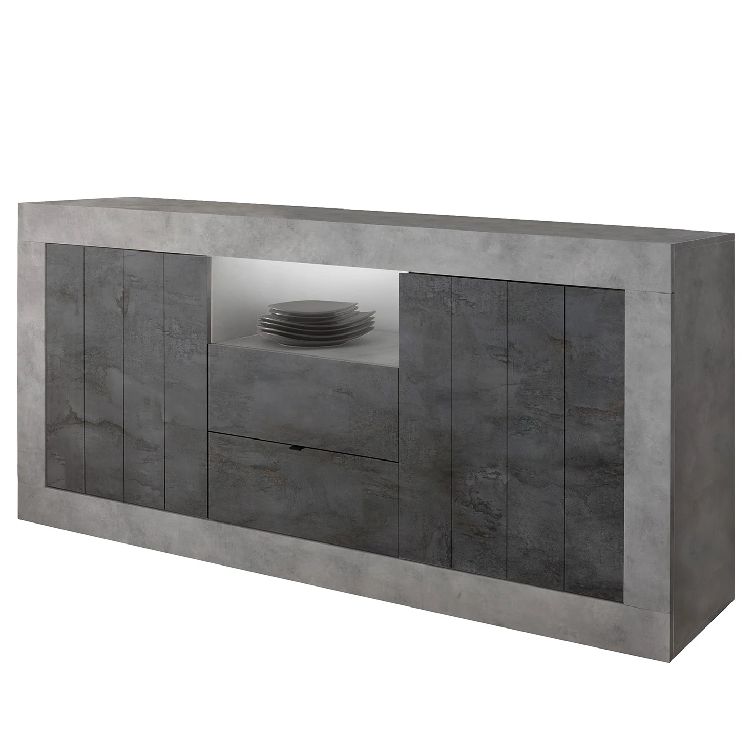 LC Spa Sideboard Urbino I - Anthrazit / Hellgrau 1 LC Spa Sideboard Urbino I - Anthrazit / Hellgrau