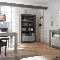 LC Spa Regal Urbino - Hellgrau / Dunkelgrau -Wohnzimmermöbel boutique en ligne 1000306563 211122 150851000045 DETAILS P000000001000306563