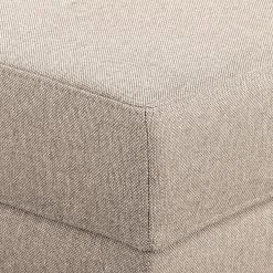 Ecksofa MAISON mit Schlaffunktion - Webstoff Inas: Cappuccino - Longchair davorstehend rechts -Wohnzimmermöbel boutique en ligne 1000306803 211207 11542601391 DETAILS P000000001000306803