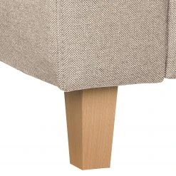 Ecksofa MAISON mit Schlaffunktion - Webstoff Inas: Cappuccino - Longchair davorstehend rechts -Wohnzimmermöbel boutique en ligne 1000306803 211207 11543301397 DETAILS P000000001000306803