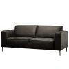 Ars manufacti Sofa Chaides (2-Sitzer) - Antiklederlook - Mischgewebe Bulan: Anthrazit