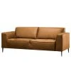 Ars manufacti Sofa Chaides (2,5-Sitzer) - Antiklederlook - Mischgewebe Bulan: Kamel