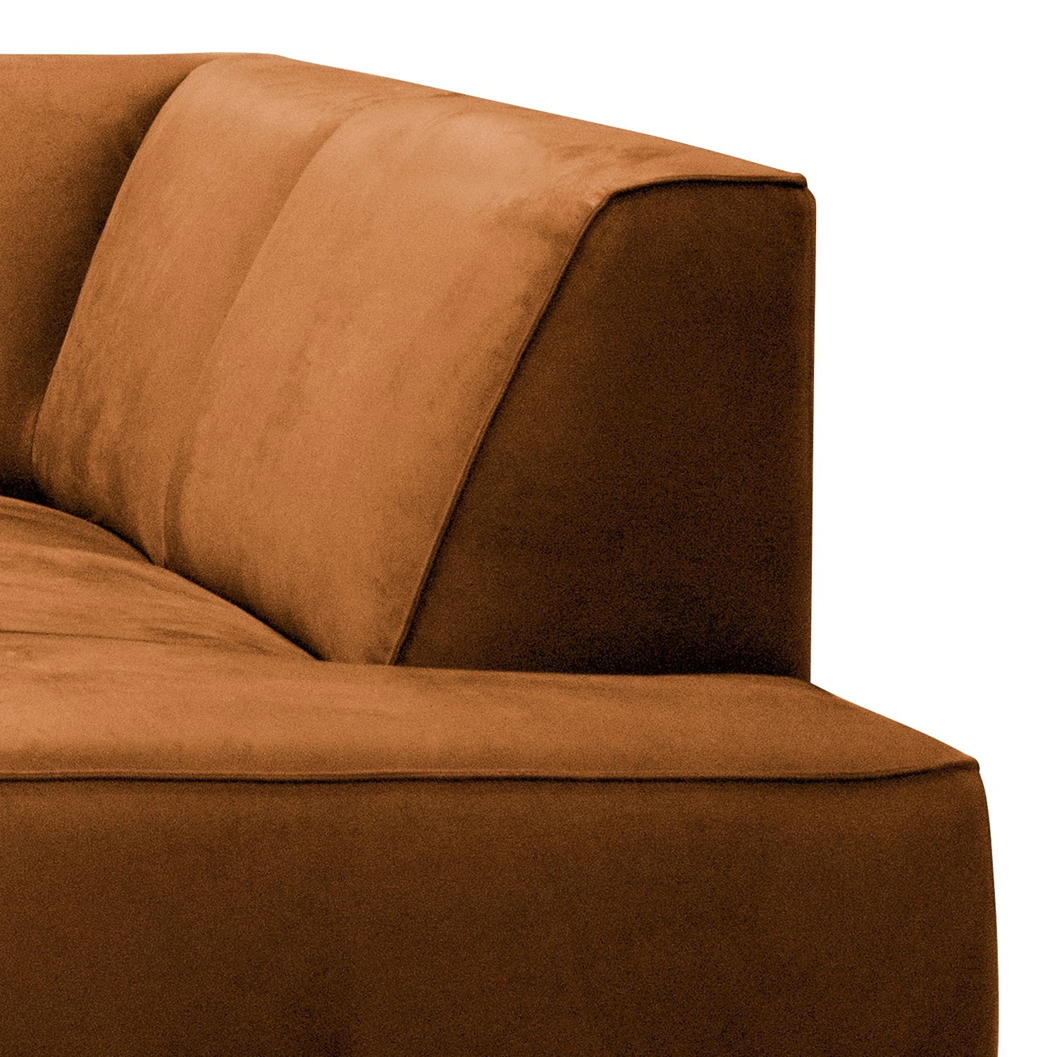 Ars manufacti Ecksofa Chaides - Antiklederlook - Mischgewebe Bulan: Cognac - Ottomane davorstehend rechts 3 Ars manufacti Ecksofa Chaides - Antiklederlook - Mischgewebe Bulan: Cognac - Ottomane davorstehend rechts – Bild 3
