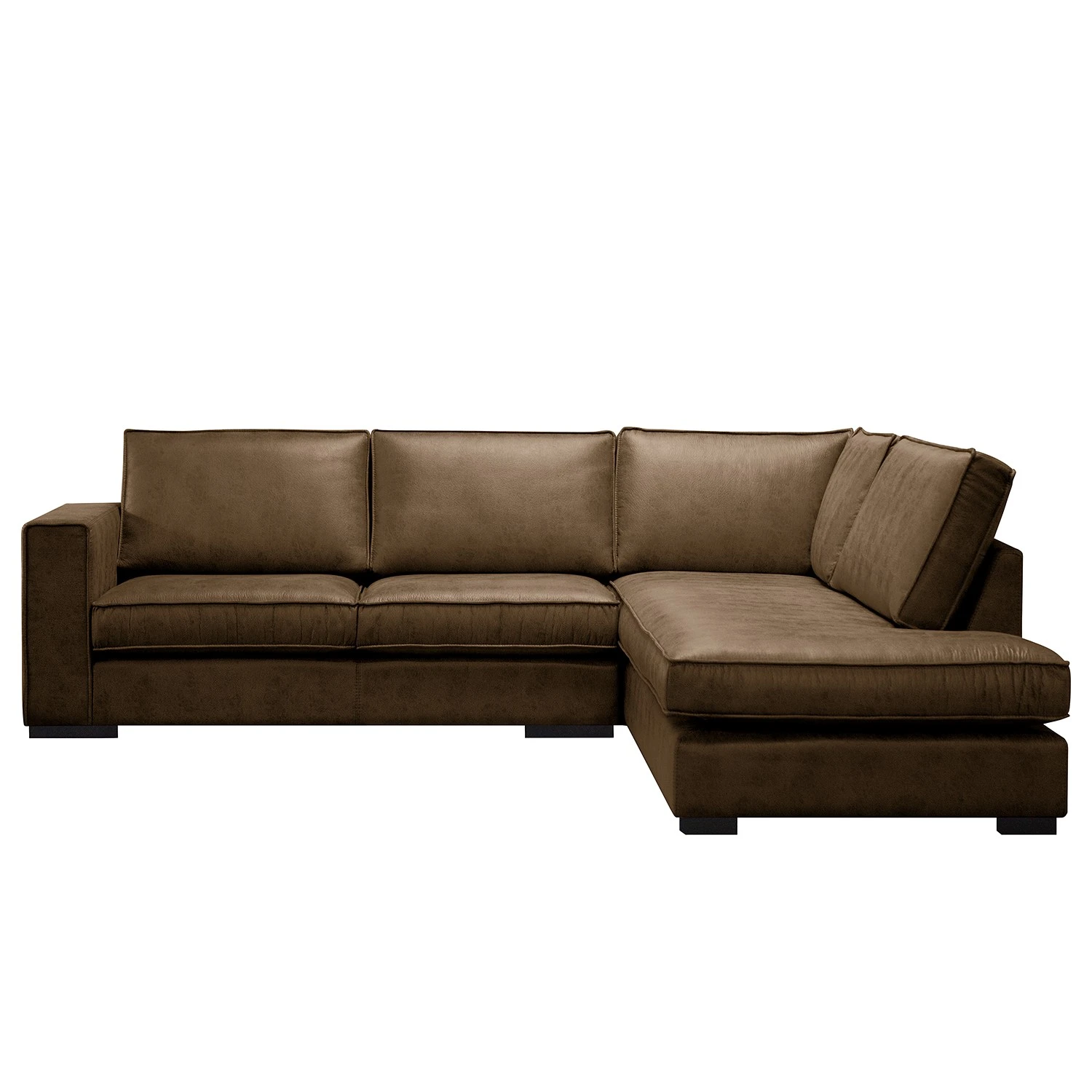 Ars manufacti Ecksofa Locana - Microfaser Cheri: Dunkelbraun - Ottomane davorstehend rechts 2 Ars manufacti Ecksofa Locana - Microfaser Cheri: Dunkelbraun - Ottomane davorstehend rechts – Bild 2