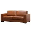 Ars manufacti Sofa Locana (3-Sitzer) - Echtleder Bulle: Tabak