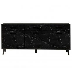 Jack & Alice Sideboard Fintel I - Marmor Schwarz Dekor / Schwarz -Wohnzimmermöbel boutique en ligne 1000307050 211110 08234500076 DETAILS P000000001000307050