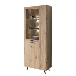 Ars Natura Vitrinenschrank Dorchester - Eiche Artisan Dekor