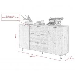Ars Natura Sideboard Dorchester - Eiche Artisan Dekor -Wohnzimmermöbel boutique en ligne 1000309601 211118 065836000529 SKETCH DETAILS P000000001000309601 sketch