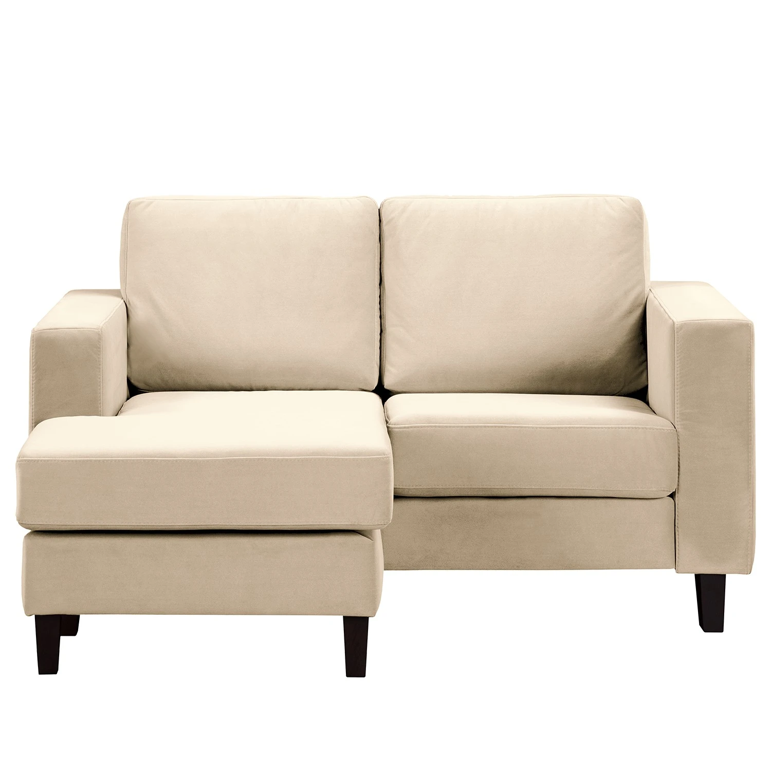 Norrwood Ecksofa MAISON 1-Sitzer mit Longchair - Samt Vaia: Creme - Breite: 150 cm - Longchair davorstehend links 2 Norrwood Ecksofa MAISON 1-Sitzer mit Longchair - Samt Vaia: Creme - Breite: 150 cm - Longchair davorstehend links – Bild 2