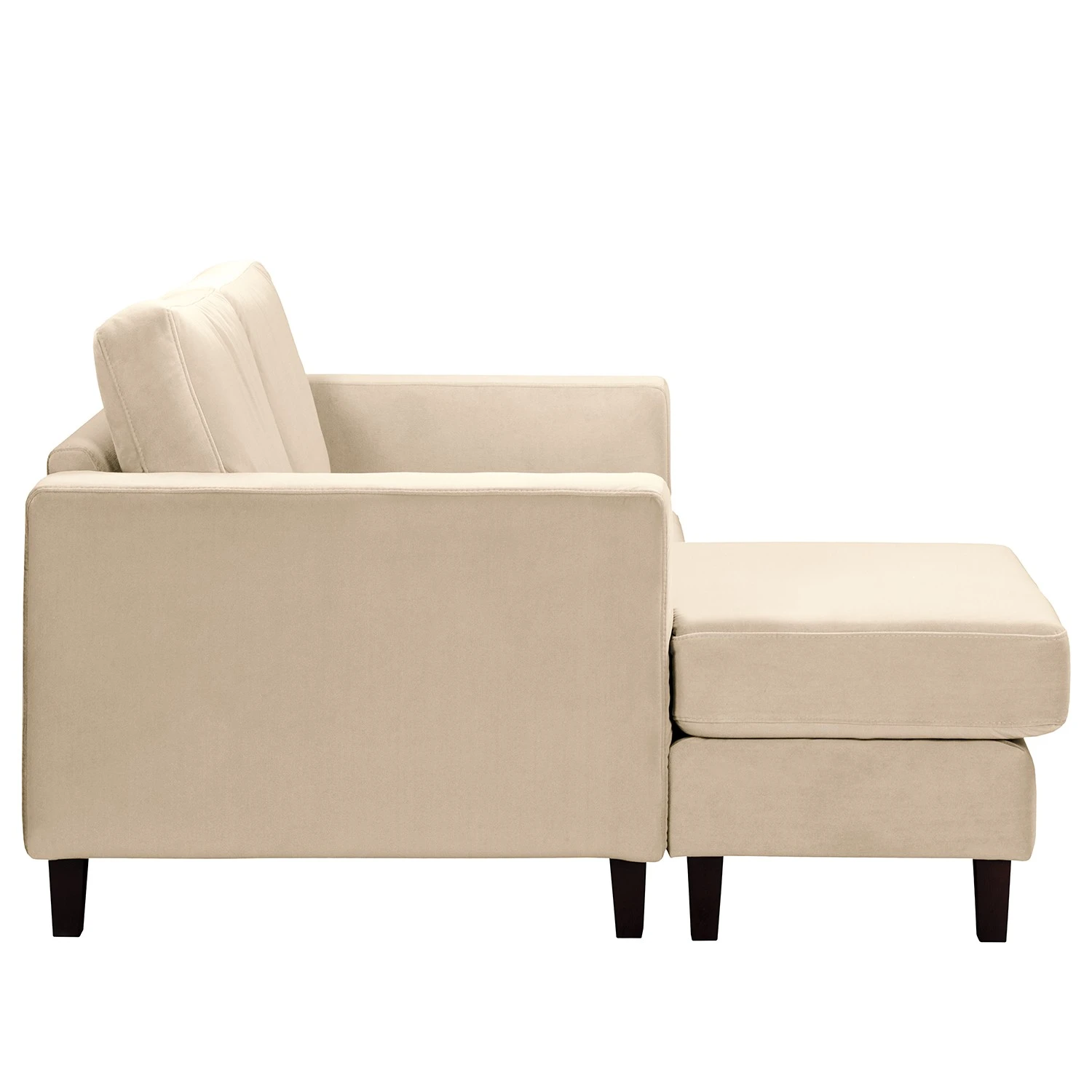 Norrwood Ecksofa MAISON 1-Sitzer mit Longchair - Samt Vaia: Creme - Breite: 150 cm - Longchair davorstehend links 5 Norrwood Ecksofa MAISON 1-Sitzer mit Longchair - Samt Vaia: Creme - Breite: 150 cm - Longchair davorstehend links – Bild 5