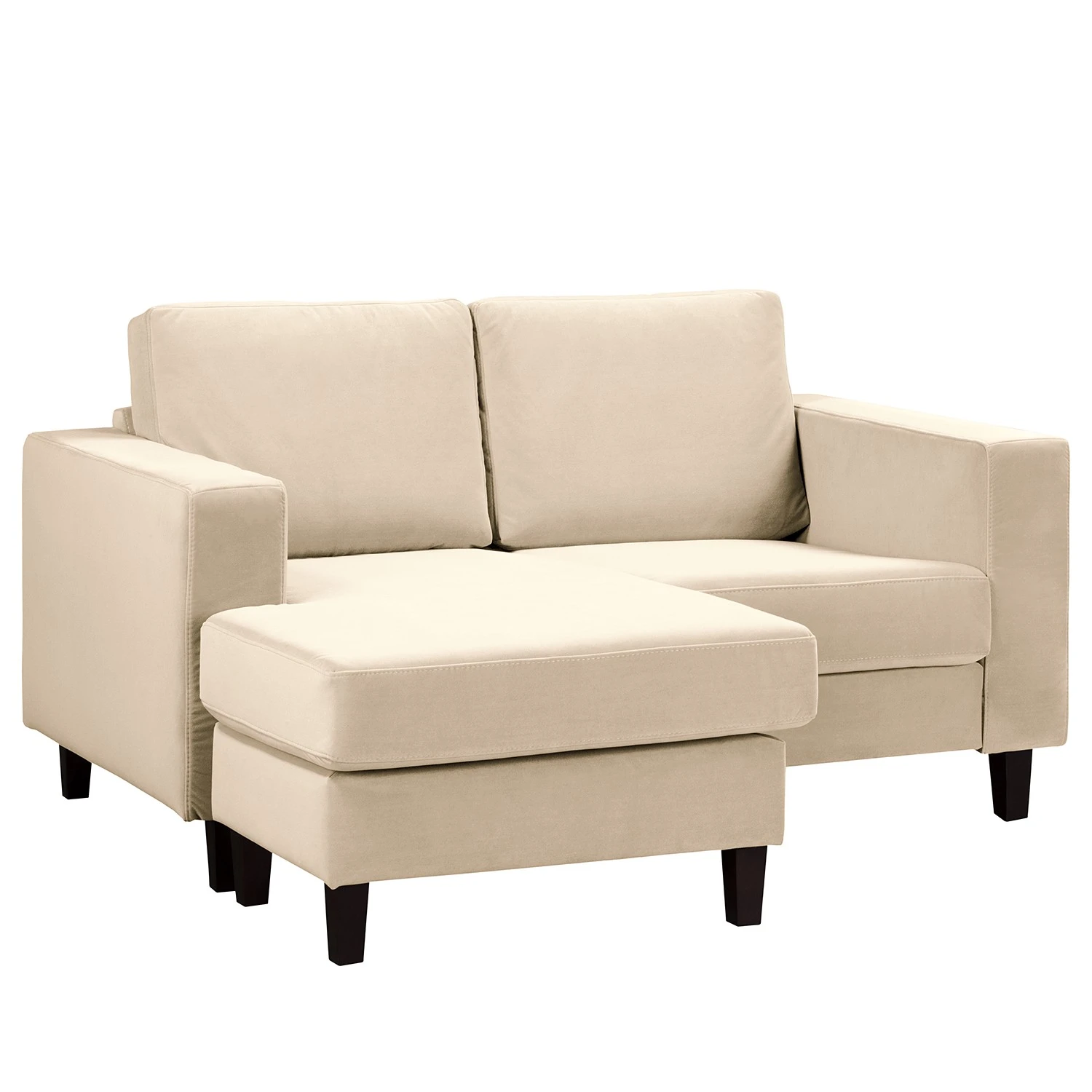Norrwood Ecksofa MAISON 1-Sitzer mit Longchair - Samt Vaia: Creme - Breite: 150 cm - Longchair davorstehend links 6 Norrwood Ecksofa MAISON 1-Sitzer mit Longchair - Samt Vaia: Creme - Breite: 150 cm - Longchair davorstehend links – Bild 6