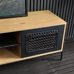 Red Living TV-Lowboard Padbury - Schwarz / Eiche Dekor -Wohnzimmermöbel boutique en ligne 1000310536 211125 111835000122 DETAILS P000000001000310536