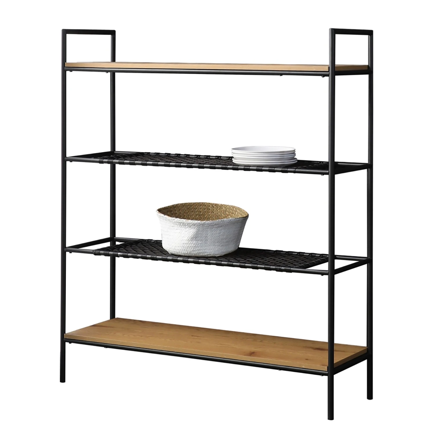 Red Living Regal Padbury - Schwarz / Eiche Dekor 1 Red Living Regal Padbury - Schwarz / Eiche Dekor