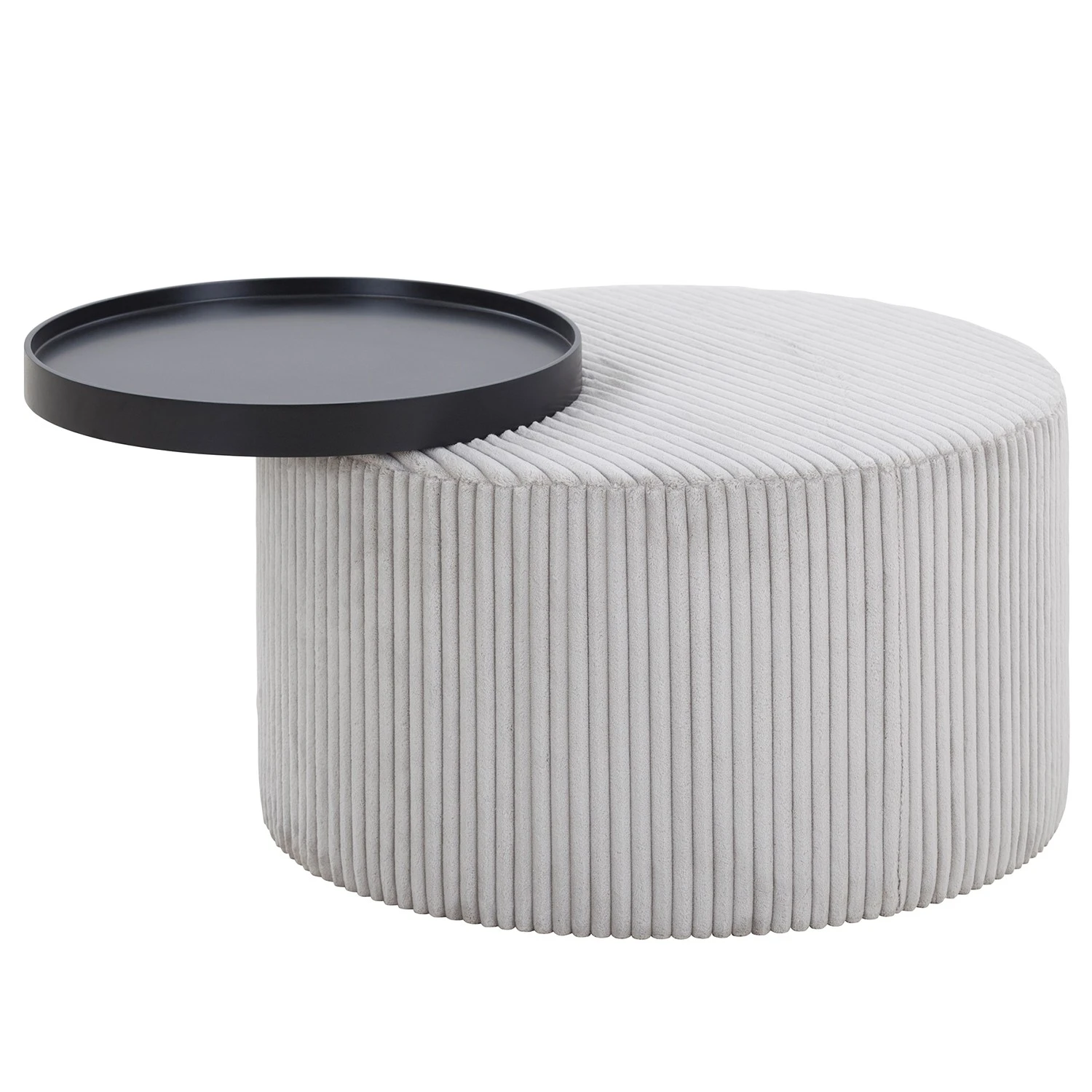 Norrwood Couchtisch Cup - Echtholzfurnier / Cord - Eiche Schwarz / Hellgrau 3 Norrwood Couchtisch Cup - Echtholzfurnier / Cord - Eiche Schwarz / Hellgrau – Bild 3