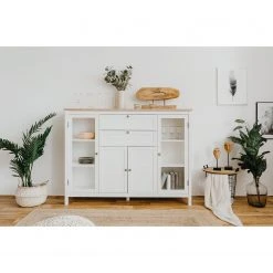 Ridgevalley Sideboard Bombita II - Weiß / Eiche Artisan Dekor -Wohnzimmermöbel boutique en ligne 1000310614 211118 06055600065 MOOD DETAILS P000000001000310614 mood