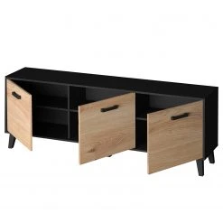 Norrwood Wohnwand Argenteuil II (3-teilig) - Eiche Artisan Dekor / Schwarz -Wohnzimmermöbel boutique en ligne 1000310664 211125 14534600069 DETAILS P000000001000310664