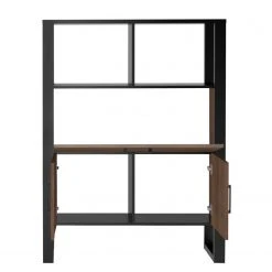 Red Living Wohnwand Norddal II (4-teilig) - Nussbaum Dekor / Schwarz -Wohnzimmermöbel boutique en ligne 1000310666 211125 145540000110 DETAILS P000000001000310666