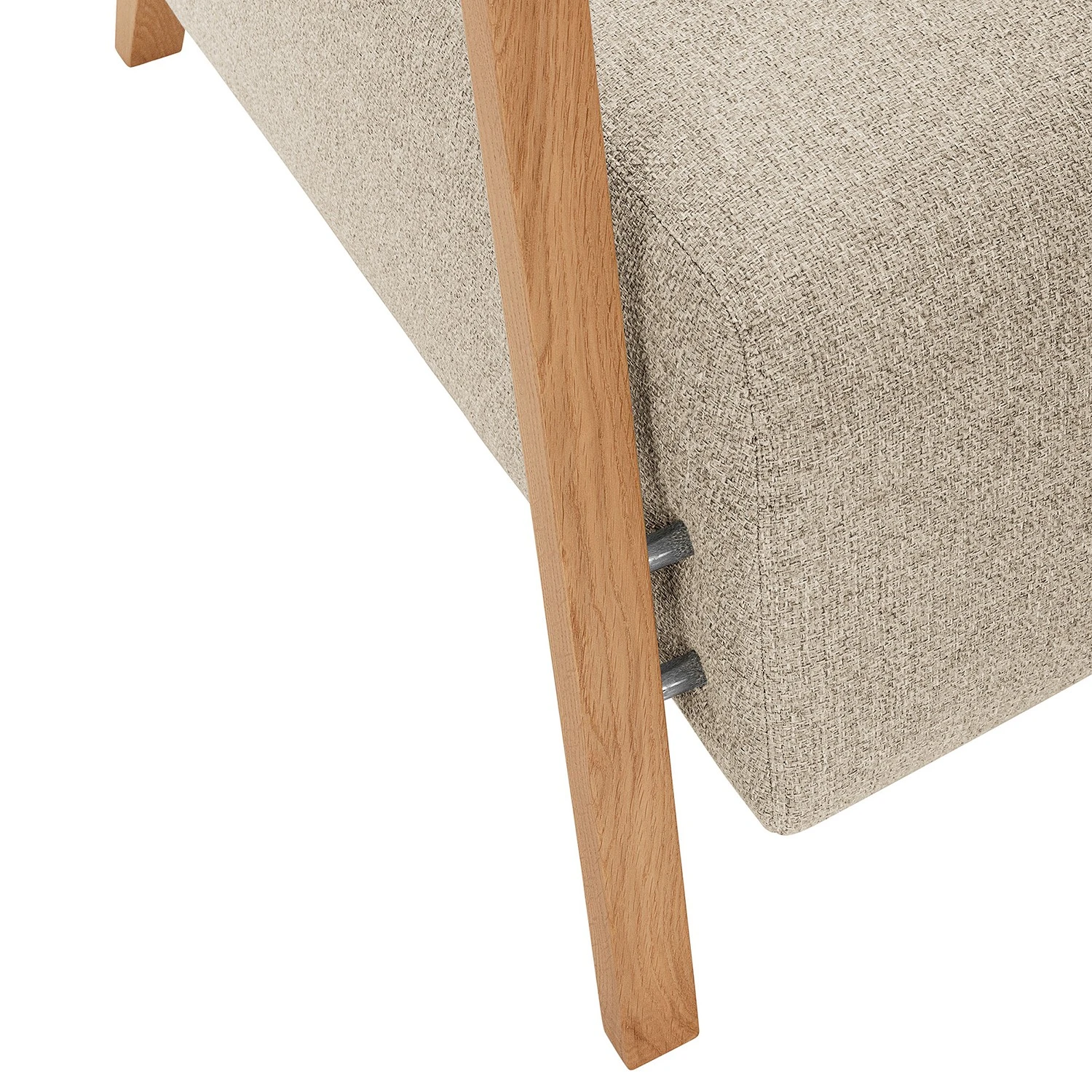 Loftscape Sessel Frapper - Strukturstoff Poema: Beige - Eiche Hell 3 Loftscape Sessel Frapper - Strukturstoff Poema: Beige - Eiche Hell – Bild 3