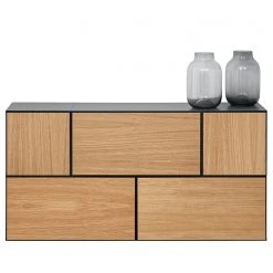 Now! by hülsta Wohnwand now to go colour V (5-teilig) - Natureiche / Diamantgrau -Wohnzimmermöbel boutique en ligne 1000311293 211201 14490500508 DETAILS P000000001000311293