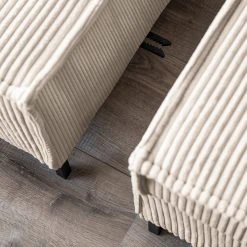 Loftscape Ecksofa Maura - Cordstoff Poppy: Beige - Mit Hocker -Wohnzimmermöbel boutique en ligne 1000311495 211202 065637000104 DETAILS P000000001000311495