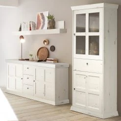 Ridgevalley Wohnwand Maiossa I (3-teilig) - Pinie Weiß Dekor