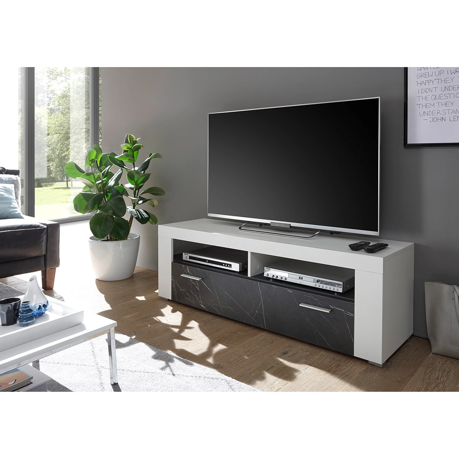 Loftscape TV-Lowboard Mantador I - Weiß 2 Loftscape TV-Lowboard Mantador I - Weiß – Bild 2