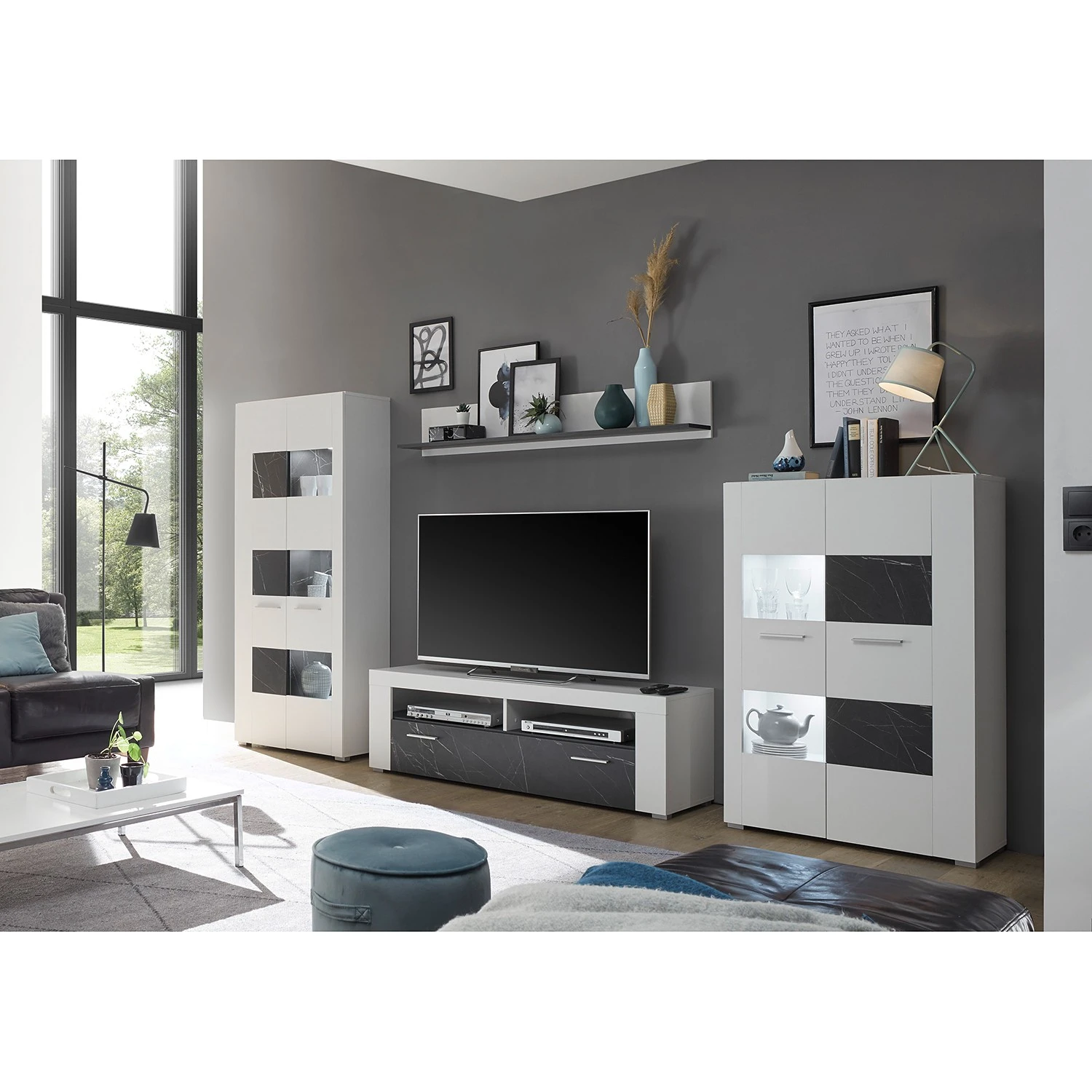 Loftscape TV-Lowboard Mantador I - Weiß 4 Loftscape TV-Lowboard Mantador I - Weiß – Bild 4