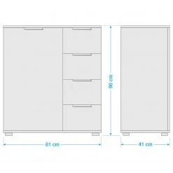 Wimex Kommode Gibraltar I - Eiche Artisan Dekor / Anthrazit -Wohnzimmermöbel boutique en ligne 1000313140 220107 0816590000503 SKETCH DETAILS P000000001000313140 sketch