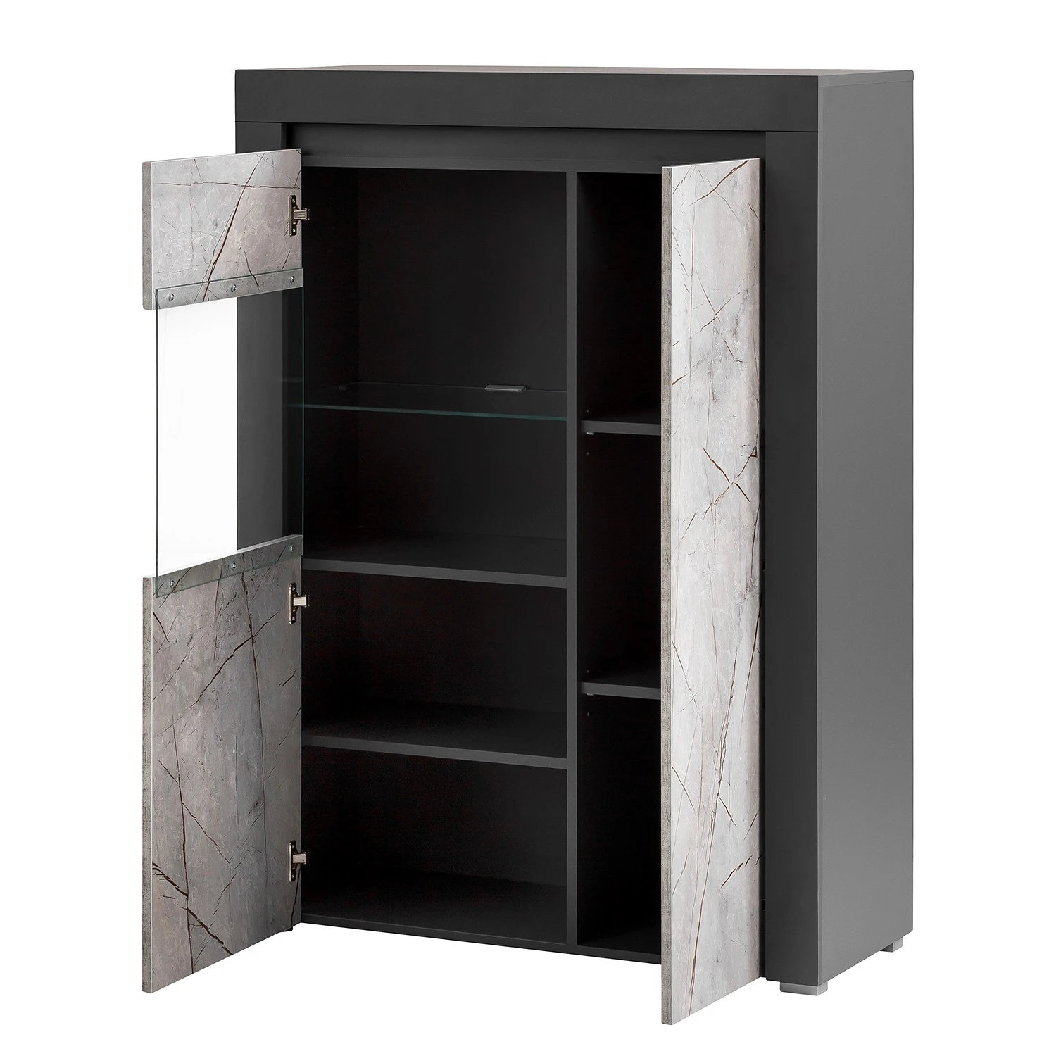 Loftscape Wohnwand Stonda III (4-teilig) - Anthrazit 8 Loftscape Wohnwand Stonda III (4-teilig) - Anthrazit – Bild 8