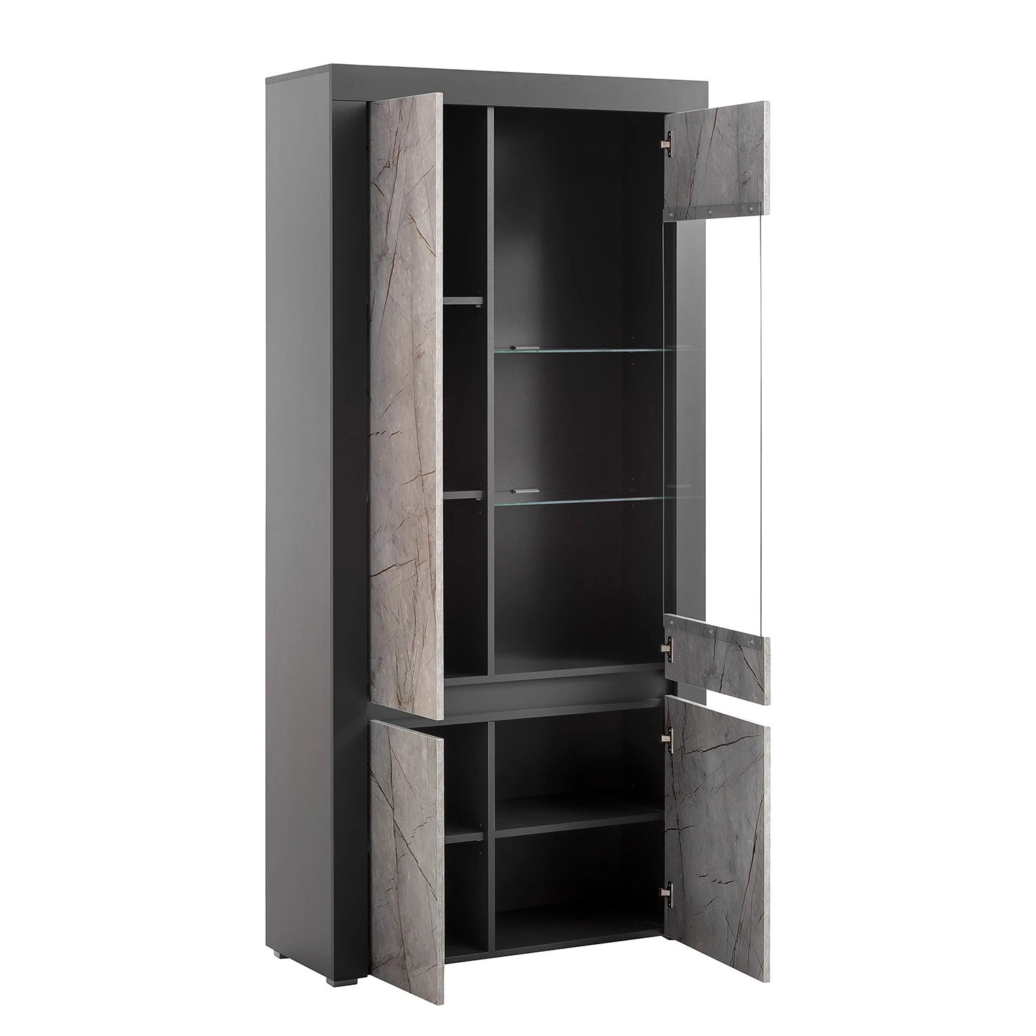 Loftscape Wohnwand Stonda III (4-teilig) - Anthrazit 11 Loftscape Wohnwand Stonda III (4-teilig) - Anthrazit – Bild 11