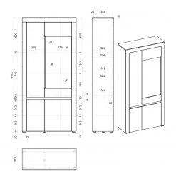 Loftscape Wohnwand Stonda III (4-teilig) - Anthrazit 36 Loftscape Wohnwand Stonda III (4-teilig) - Anthrazit -Wohnzimmermöbel boutique en ligne 1000314594 211209 12532300771 SKETCH DETAILS P000000001000314594 sketch