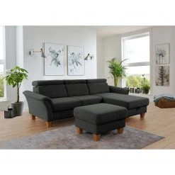 Fredriks Polsterhocker Eustis - Flachgewebe Amra: Anthrazit -Wohnzimmermöbel boutique en ligne 1000314599 211221 13050900650 MOOD DETAILS P000000001000314599 mood