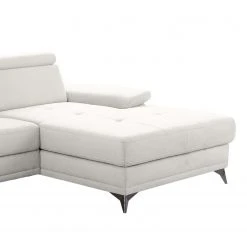 Fredriks Ecksofa DeWitt - Flachgewebe Olea: Silber - Longchair davorstehend rechts - Ohne Schlaffunktion -Wohnzimmermöbel boutique en ligne 1000314638 211221 13044300195 DETAILS P000000001000314638