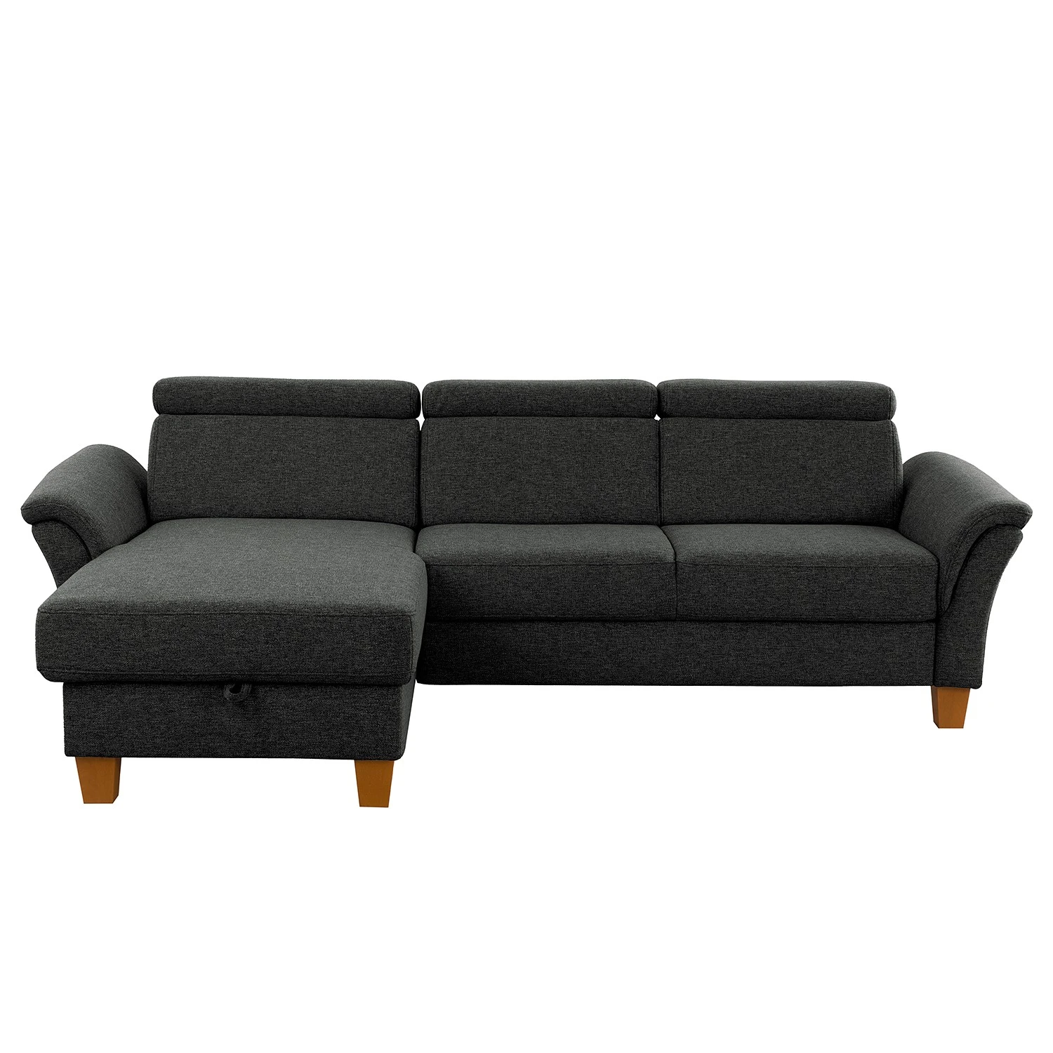 Fredriks Ecksofa Estufa - Flachgewebe - Flachgewebe Amra: Anthrazit - Longchair davorstehend links - Mit Schlaffunktion 6 Fredriks Ecksofa Estufa - Flachgewebe - Flachgewebe Amra: Anthrazit - Longchair davorstehend links - Mit Schlaffunktion – Bild 6