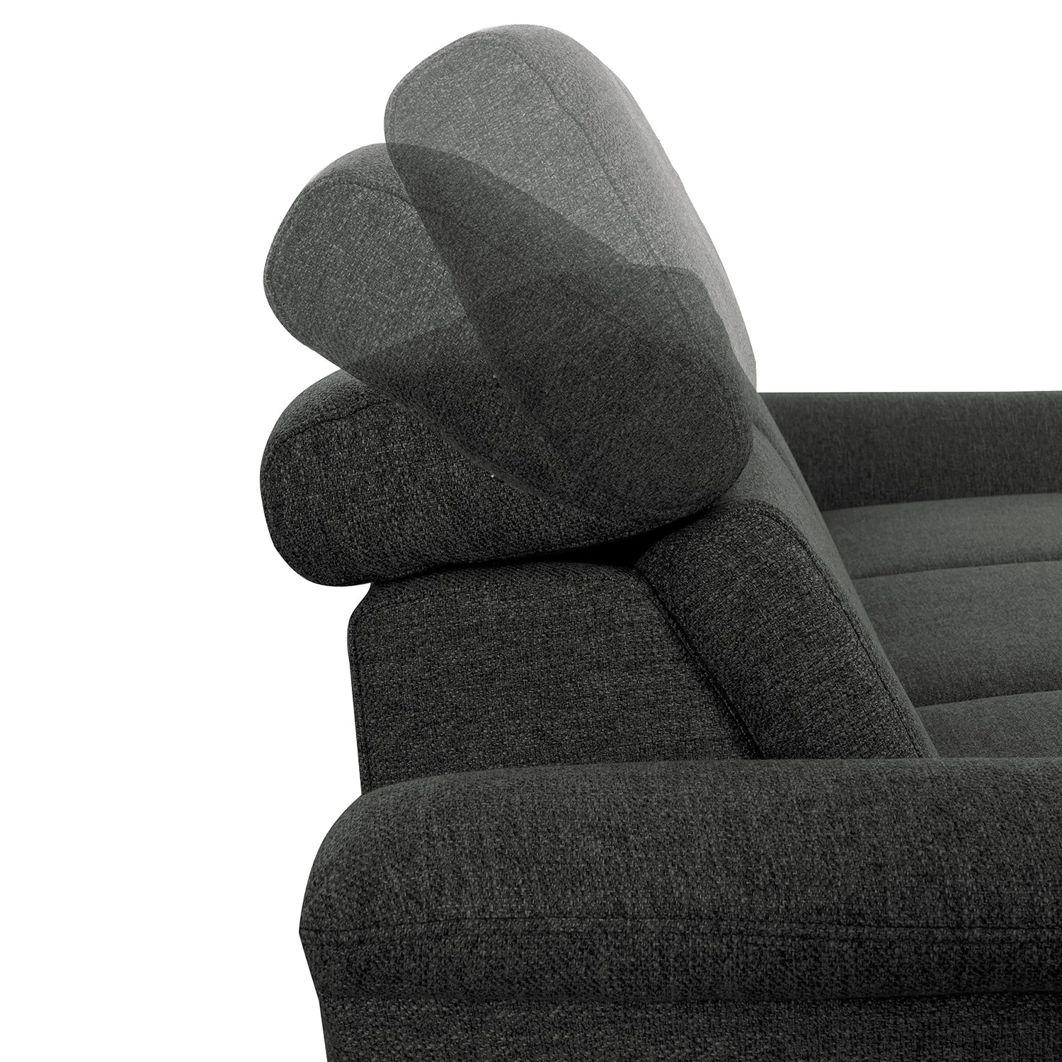 Fredriks Ecksofa Estufa - Flachgewebe - Flachgewebe Amra: Anthrazit - Longchair davorstehend links - Mit Schlaffunktion 8 Fredriks Ecksofa Estufa - Flachgewebe - Flachgewebe Amra: Anthrazit - Longchair davorstehend links - Mit Schlaffunktion – Bild 8