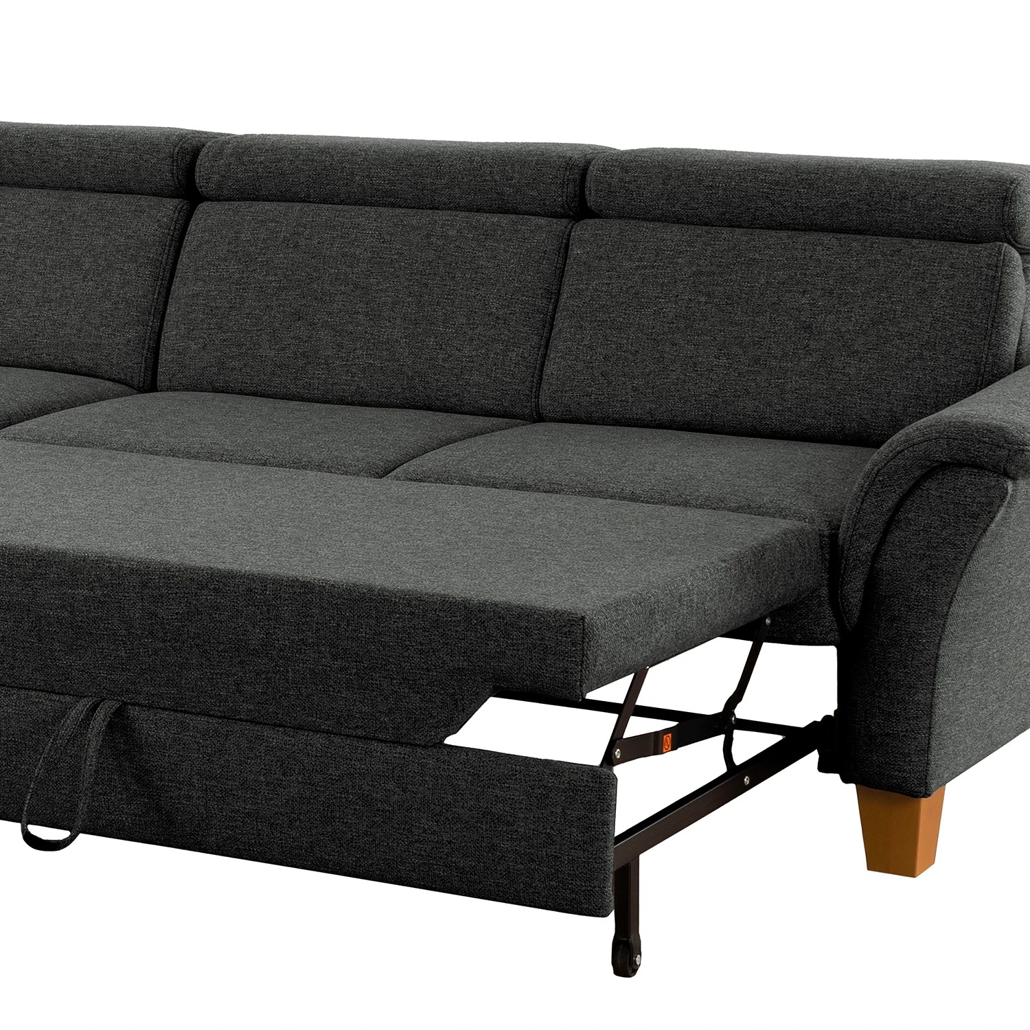 Fredriks Ecksofa Estufa - Flachgewebe - Flachgewebe Amra: Anthrazit - Longchair davorstehend links - Mit Schlaffunktion 11 Fredriks Ecksofa Estufa - Flachgewebe - Flachgewebe Amra: Anthrazit - Longchair davorstehend links - Mit Schlaffunktion – Bild 11