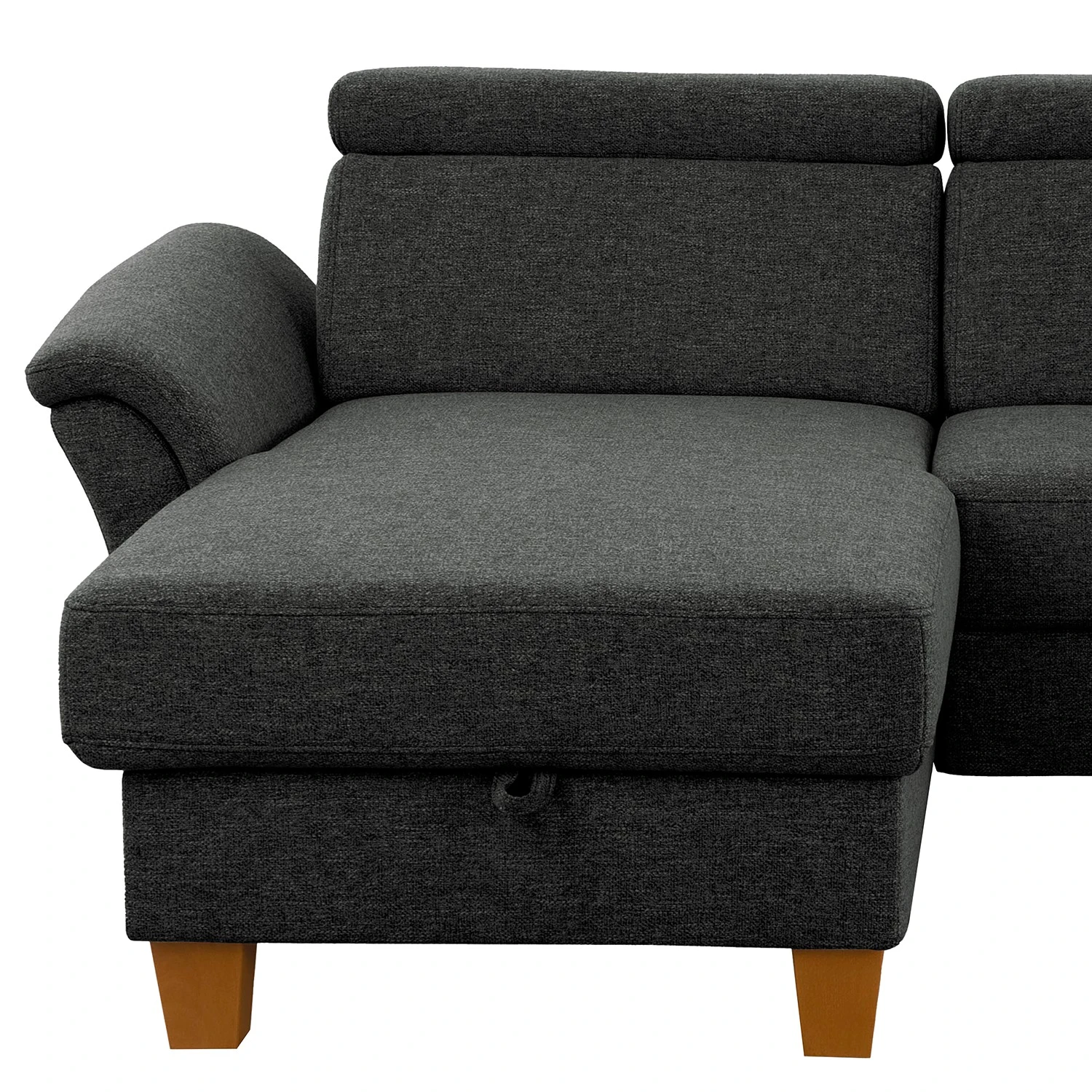 Fredriks Ecksofa Estufa - Flachgewebe - Flachgewebe Amra: Anthrazit - Longchair davorstehend links - Mit Schlaffunktion 14 Fredriks Ecksofa Estufa - Flachgewebe - Flachgewebe Amra: Anthrazit - Longchair davorstehend links - Mit Schlaffunktion – Bild 14