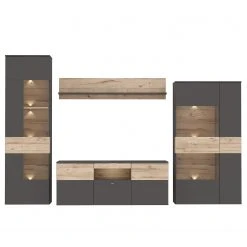 Loftscape Wohnwand Corey (4-teilig) - Inkl. Beleuchtung - Eiche Dekor / Grau 20 Loftscape Wohnwand Corey (4-teilig) - Inkl. Beleuchtung - Eiche Dekor / Grau -Wohnzimmermöbel boutique en ligne 1000314793 211215 081140000033 DETAILS P000000001000314793 1