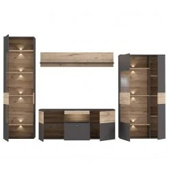 Loftscape Wohnwand Corey (4-teilig) - Inkl. Beleuchtung - Eiche Dekor / Grau 22 Loftscape Wohnwand Corey (4-teilig) - Inkl. Beleuchtung - Eiche Dekor / Grau -Wohnzimmermöbel boutique en ligne 1000314793 211215 081141000045 DETAILS P000000001000314793 1