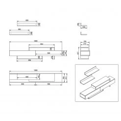 Loftscape Wohnkombination Nils (2-teilig) - Weiß / Walnuss Dekor 5 Loftscape Wohnkombination Nils (2-teilig) - Weiß / Walnuss Dekor -Wohnzimmermöbel boutique en ligne 1000314846 211214 133830000515 SKETCH DETAILS P000000001000314846 sketch