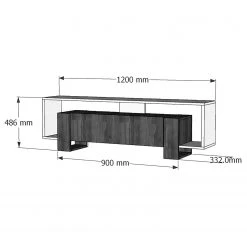 Loftscape TV-Lowboard Calliope - Weiß -Wohnzimmermöbel boutique en ligne 1000314856 211214 133831000540 SKETCH DETAILS P000000001000314856 sketch
