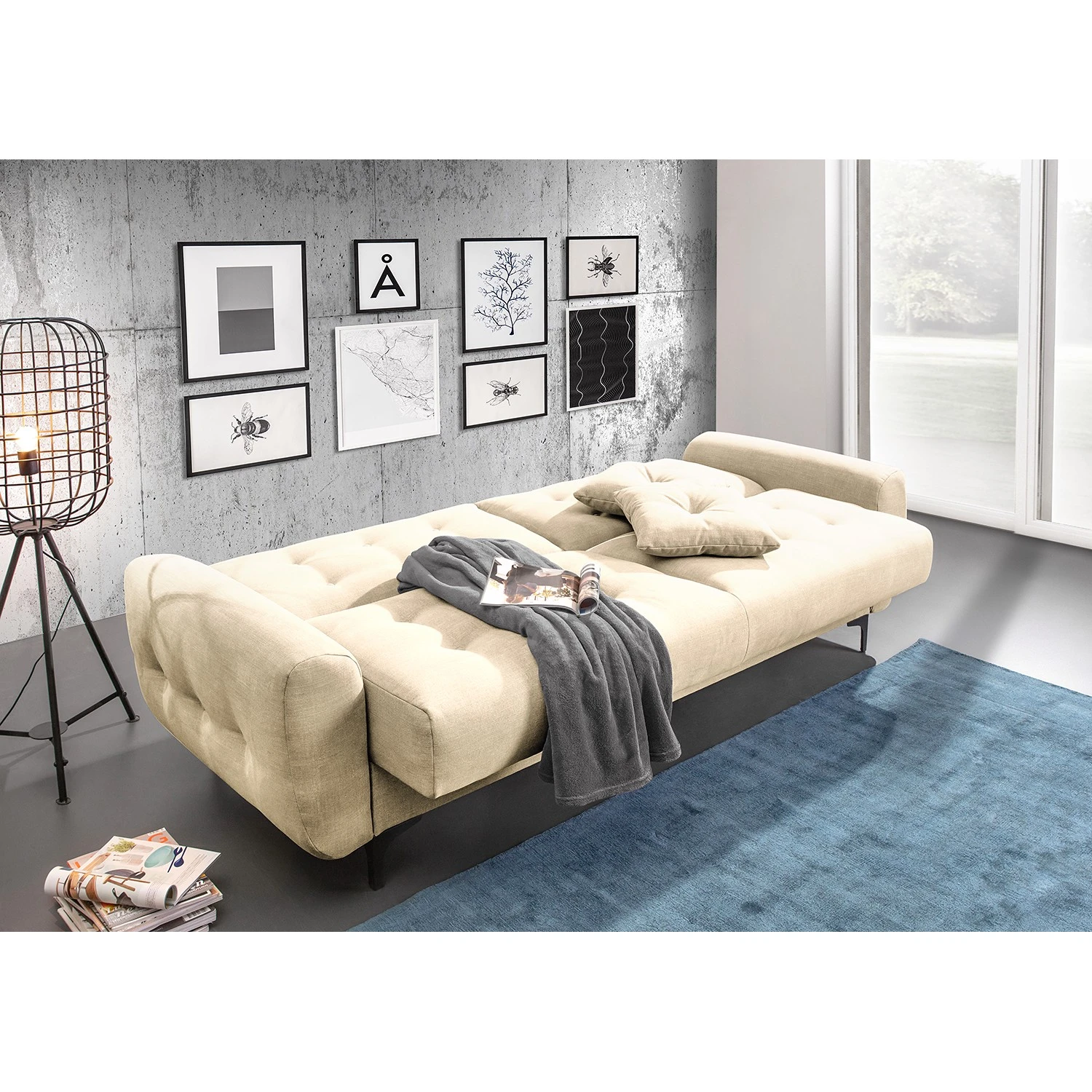 Red Living Sofa Noale (3-Sitzer) - Flachgewebe Flore: Weiß 3 Red Living Sofa Noale (3-Sitzer) - Flachgewebe Flore: Weiß – Bild 3