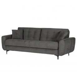 Red Living Sofa Noale (3-Sitzer) - Flachgewebe Flore: Dunkelgrau