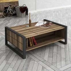 Red Living Couchtisch Lando - Walnuss Dekor / Grau -Wohnzimmermöbel boutique en ligne 1000314885 211214 13383200098 MOOD DETAILS P000000001000314885 mood