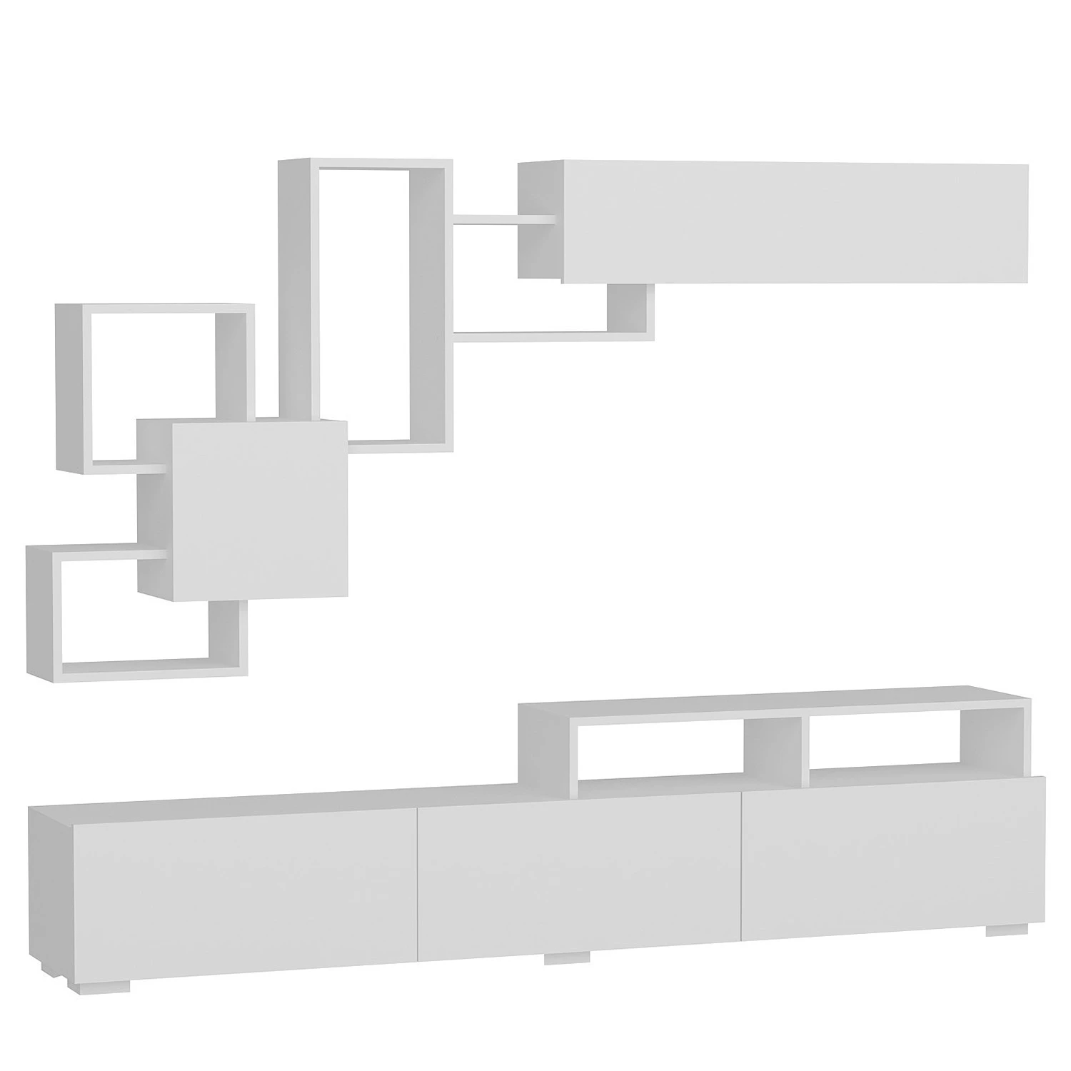Loftscape Wohnwand Eliho (2-teilig) - Weiß 5 Loftscape Wohnwand Eliho (2-teilig) - Weiß – Bild 5