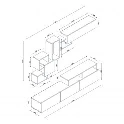 Loftscape Wohnwand Eliho (2-teilig) - Weiß 11 Loftscape Wohnwand Eliho (2-teilig) - Weiß -Wohnzimmermöbel boutique en ligne 1000314894 211214 13383300623 SKETCH DETAILS P000000001000314894 sketch