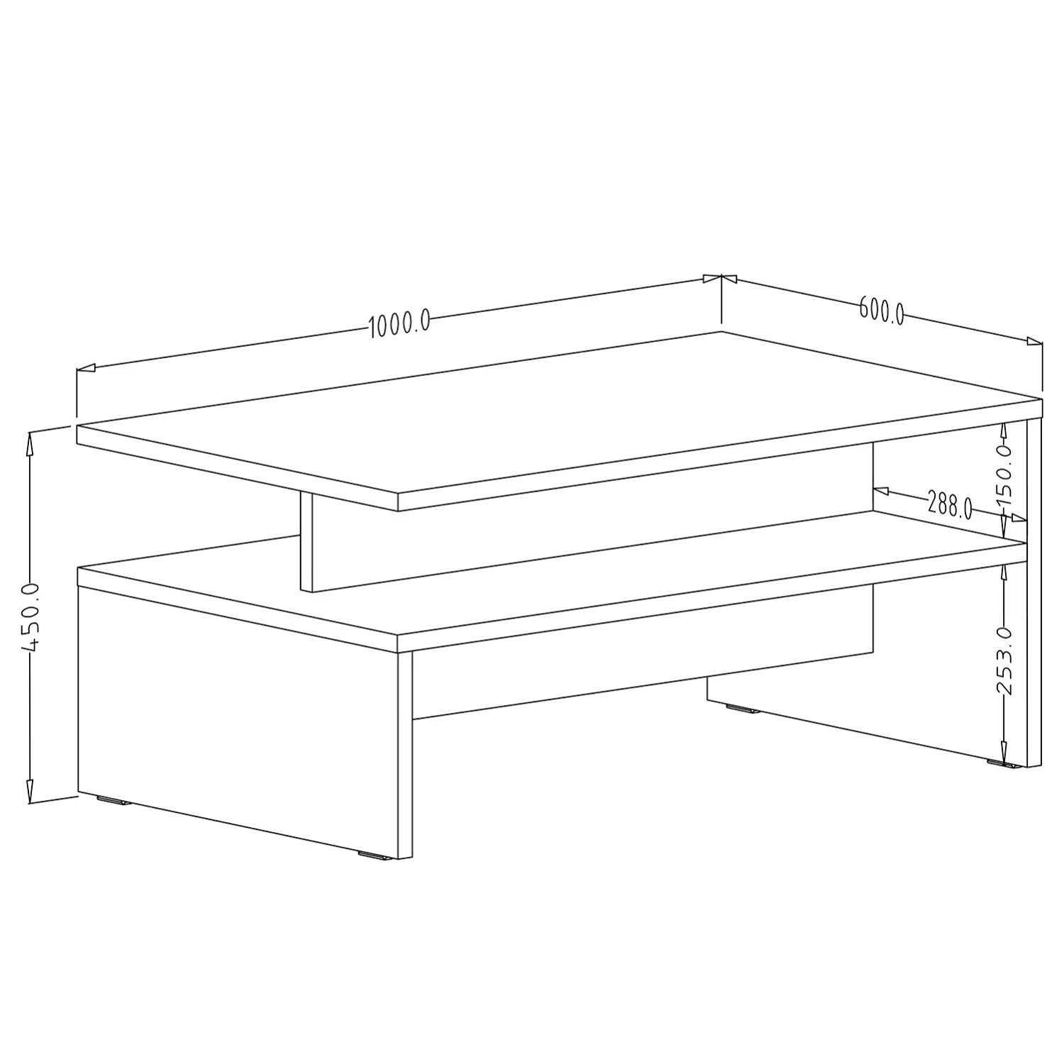 Loftscape Couchtisch Adschman - Matt Schwarz 4 Loftscape Couchtisch Adschman - Matt Schwarz – Bild 4
