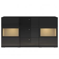 Loftscape Sideboard Adschman - Hochglanz Schwarz / Matt Schwarz -Wohnzimmermöbel boutique en ligne 1000314944 211209 13334200056 DETAILS P000000001000314944