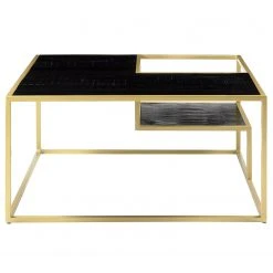 Jack & Alice Couchtisch Nooble - Mango massiv / Metall - Mango Schwarz / Gold -Wohnzimmermöbel boutique en ligne 1000315441 220427 050 DETAILS P000000001000315441